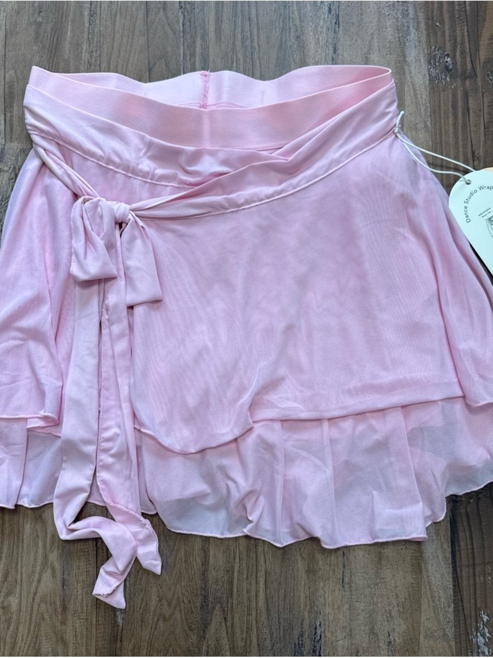 Light Pink Wrap Tie Ruffle Skort - Picture 1 of 2